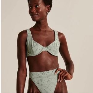 🔥 2/$25 NWT A&F high leg cheeky eyelet swim bottoms